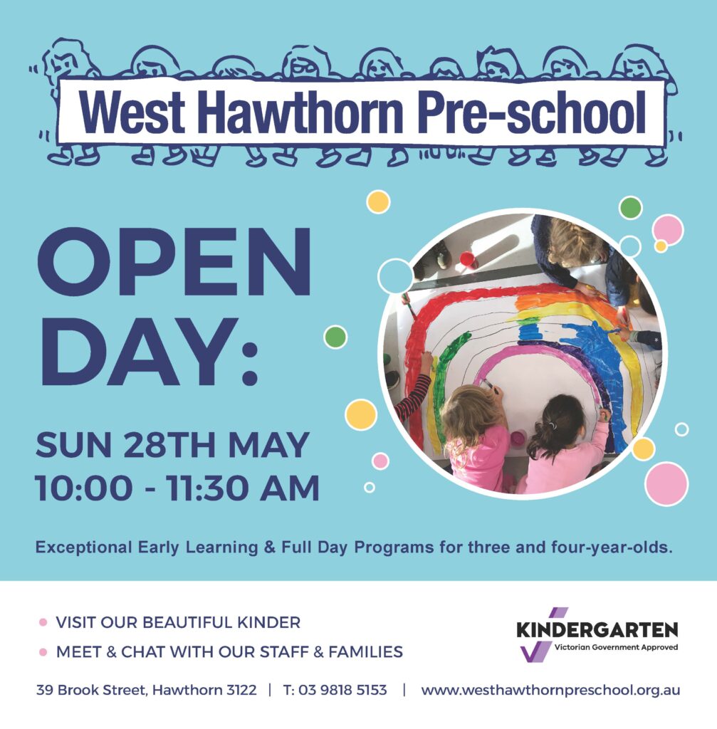 Open Day 28 May 2023 10am-11:30am